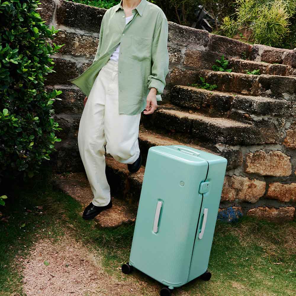 PISTACHIO STRIPED 2 TRUNK / CRYSTAL GREEN