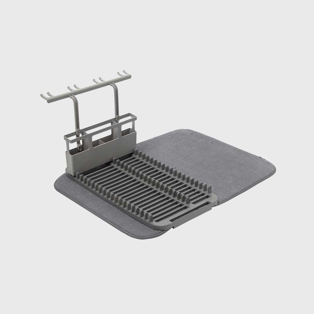 UDRY DISHRACK W/ DRY MAT CHARCOAL