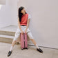 PISTACHIO STRIPED 2 / FAIRYLAND PINK / 20inch