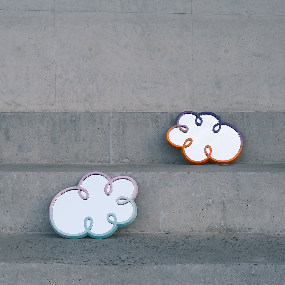 wekuku | BUBBLE Mirror lavender & grass green 雲朵掛鏡