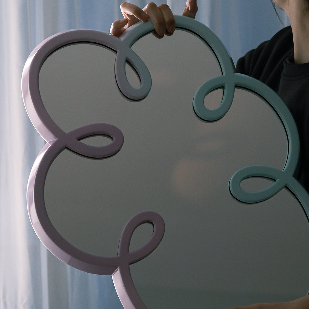 wekuku | BUBBLE Mirror lavender & grass green 雲朵掛鏡