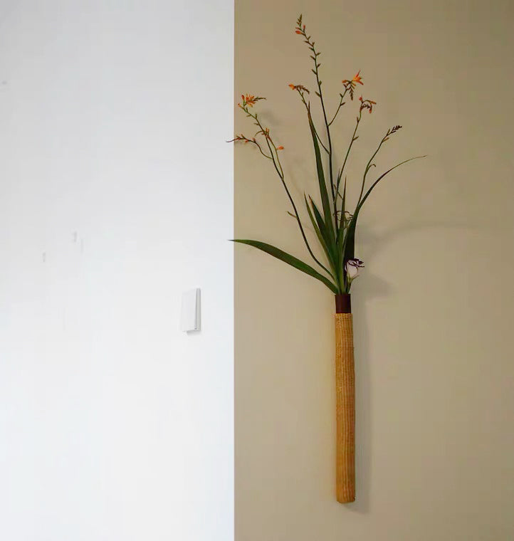 黃草編 - 老竹花器